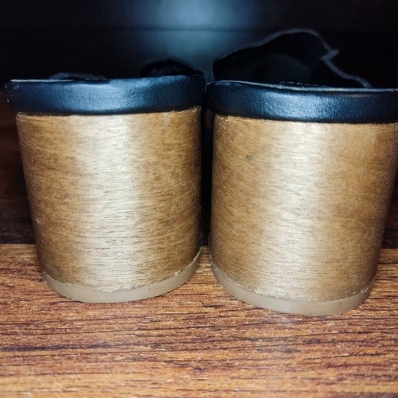 Kensie Hajari Genuine Black Leather Heeled Sandals - Picture 5 of 12